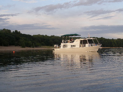 Anchored in Kilcoursie Bay