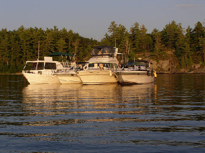 ANCHORED OUT BY BEAUSOLEIL ISLAND, GEORGIAN BAY