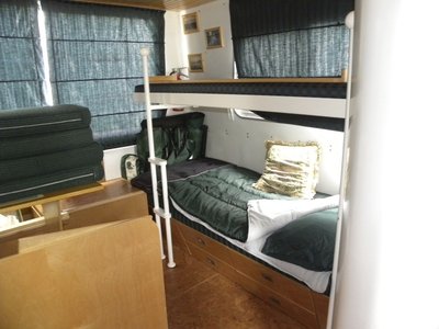 Back bench converts into bunk bed, along with dinette converts into sleeping area